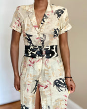 Load image into Gallery viewer, Vintage Abstract Animal Art Graphic Button Down Dress