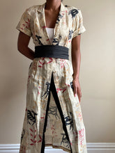 Load image into Gallery viewer, Vintage Abstract Animal Art Graphic Button Down Dress