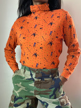 Load image into Gallery viewer, Karen Scott Monogram Halloween Turtleneck Sweater (M)
