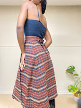 Load image into Gallery viewer, Vintage Plaid Cranberry Red Wrap Skirt (S/M)
