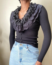 Load image into Gallery viewer, Midnight Ribbed Knit Black Sweater
