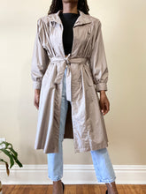 Load image into Gallery viewer, Vintage Metallic Trench Coat Jacket
