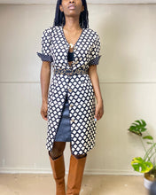 Load image into Gallery viewer, Vintage Silk Poker Ace Black &amp; White Dress (M)
