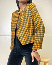 Load image into Gallery viewer, Vintage Gianni Pickle Yellow Plaid Synched Blazer(M)
