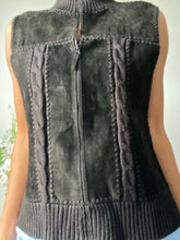 Load image into Gallery viewer, Vintage Sueded Black Sweater Vest
