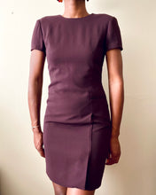 Load image into Gallery viewer, Plum Side Pleat Dress(M)
