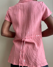 Load image into Gallery viewer, Bleached Pink Linen Shortsleeved Shirt
