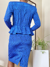 Load image into Gallery viewer, Vintage 80s Blue Dress
