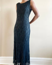 Load image into Gallery viewer, Vintage Embellished Black Sleeveless Dress(L)

