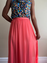 Load image into Gallery viewer, Salmon Pink Light Weight NWT Lined Maxi Skirt(M)
