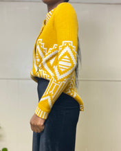 Load image into Gallery viewer, Yellow Knit Open Front Sweater(M)
