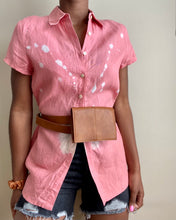 Load image into Gallery viewer, Bleached Pink Linen Shortsleeved Shirt
