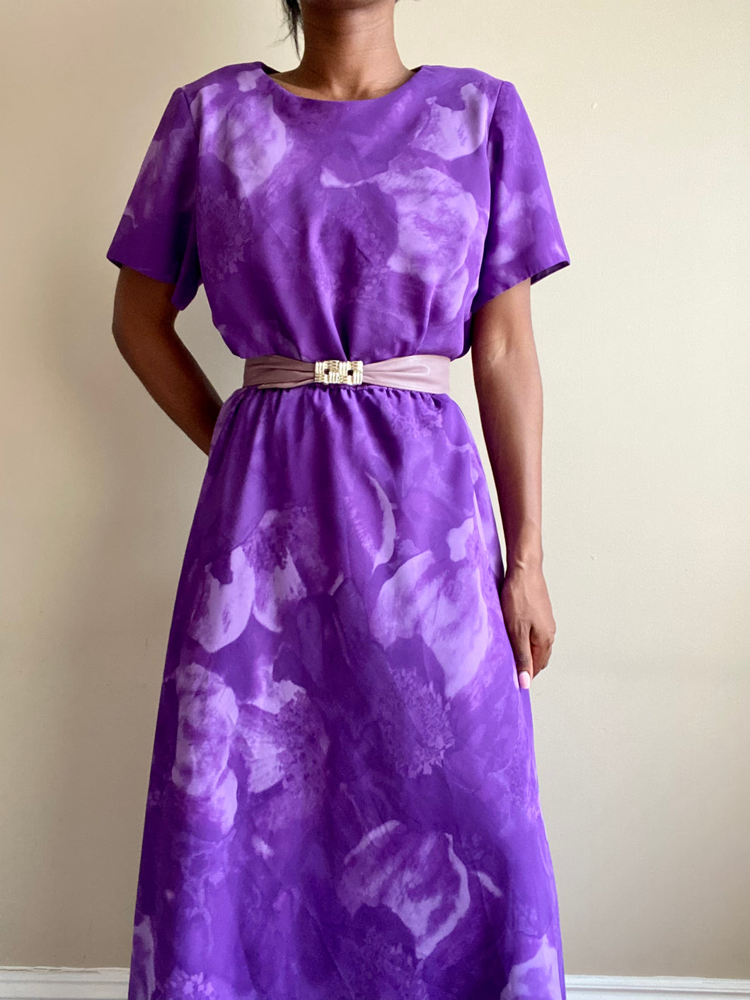 Vintage Purple 90s Lavender Skirt Set(M)