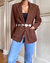 Load image into Gallery viewer, Vintage Cocoa Wool Blazer
