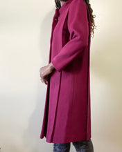 Load image into Gallery viewer, Vintage Pink Plum Executive Wool Lined Coat(M)
