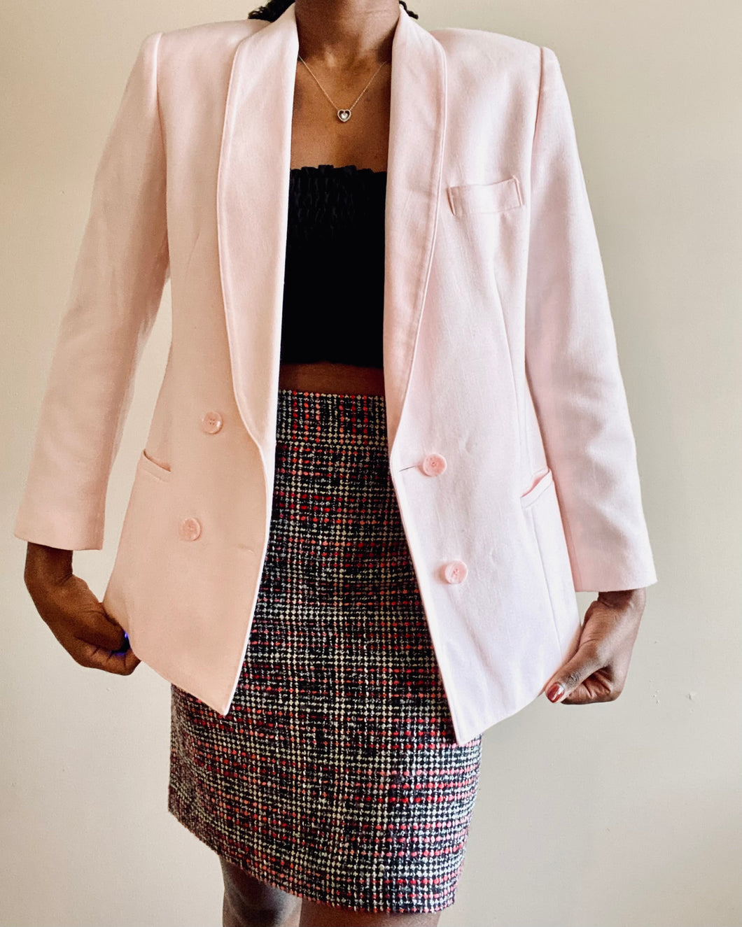 Curated Pink Tweed Skirt Set(S)