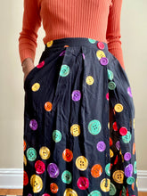 Load image into Gallery viewer, Vintage Buttons Monogram Midi Skirt(M)
