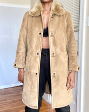 Load image into Gallery viewer, Dana Tan Lined Fluffy Pea Coat
