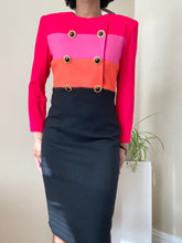 Load image into Gallery viewer, Vintage Color Blocking Wool Dress
