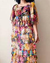 Load image into Gallery viewer, Multicolored Floral Off-shoulder Tiered Maxi Dress(S-L)
