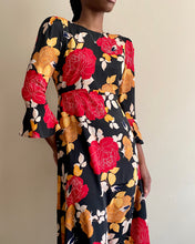 Load image into Gallery viewer, Floral Red Bell-Sleeve Dress
