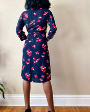 Load image into Gallery viewer, Floral Navy &amp; Pink Blue Skirt Set(M)

