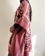 Load image into Gallery viewer, Maroon Abstract Poncho Cape

